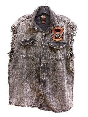 Vance Bikerwear Sleeveless Frayed 2016 Daytona Bike Week Extra Large